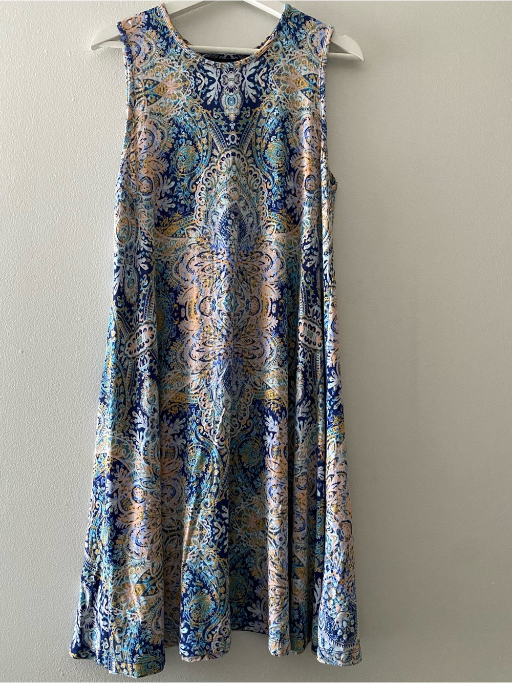 Cynthia Rowley  Sleeveless A-Line Paisley Print  Dress - Blue Multicolour